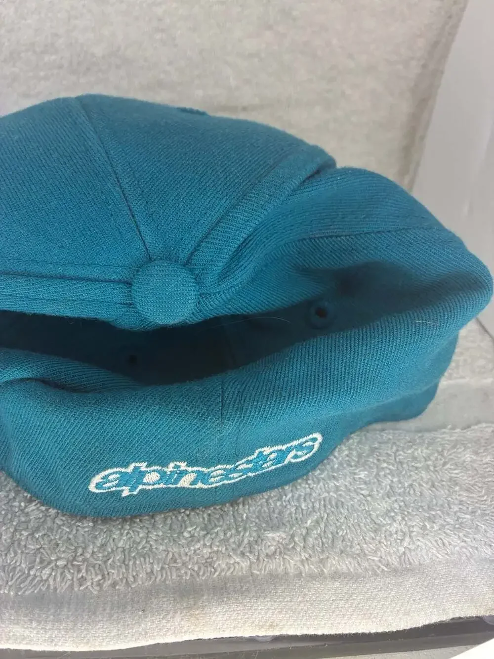Alpinestars Teal 210 Fitted Curved Brim Baseball Hat Size S/M